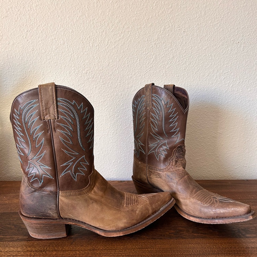 Nacona Brown Leather Cowboy Boots